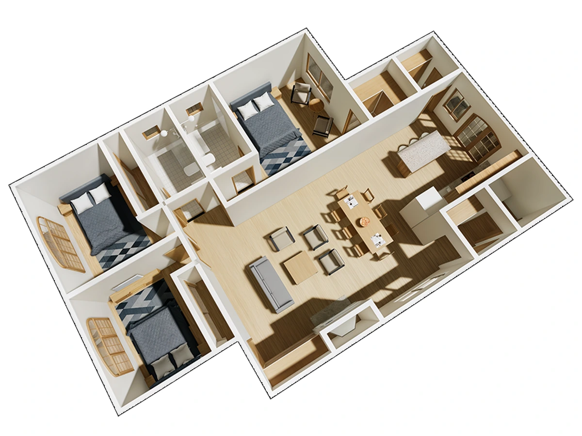 Skyline Cove – 1300 Sq Ft Modern 3-Bed House Plan