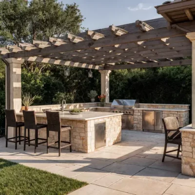 Outdoor kitchen, outdoor features