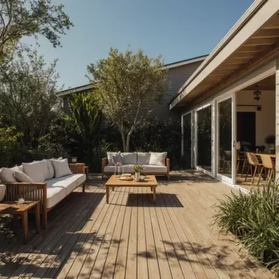 Patio, outdoor features