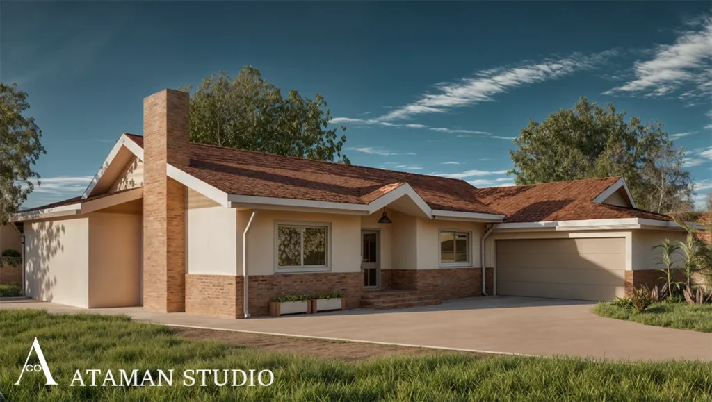 Serene Path – 1300 Sq Ft House Exterior