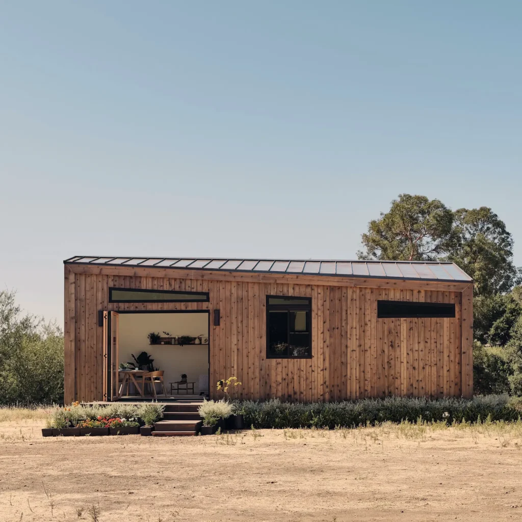 Custom-built ADU in San Jose, California with eco-friendly design and open patio entrance
