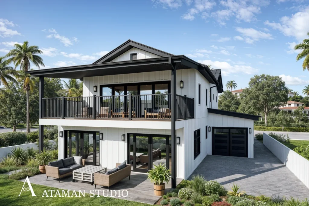 Modern farmhouse home exterior