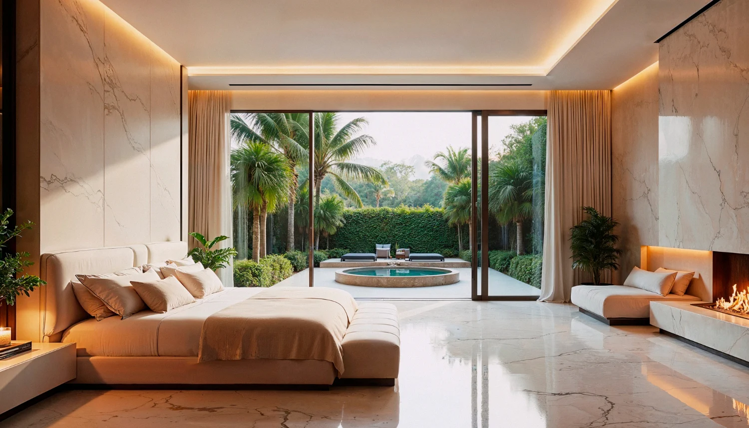 Open-concept indoor-outdoor living space
