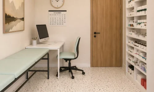 Healthcare consultation room design in El Monte tenant improvement project