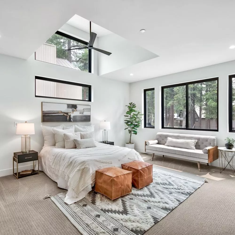 Modern bedroom in Culver City with natural light and neutral tones