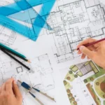 Architectural plans for a California building project