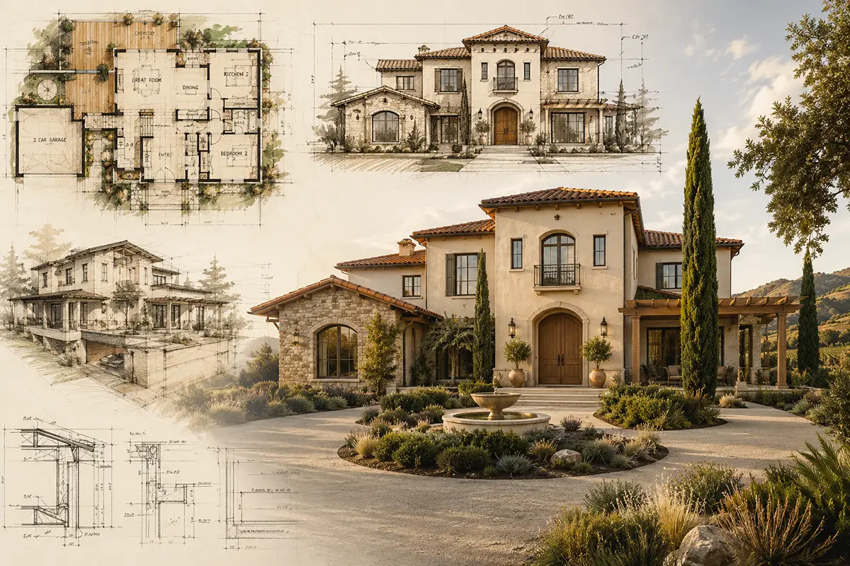 Architectural plans and custom home design in California