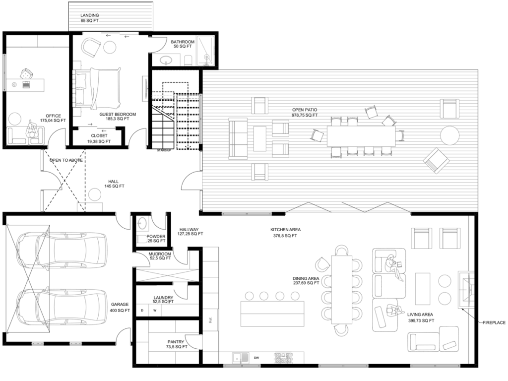 The Pacific Terrace 4-bedroom house plan – second floor layout