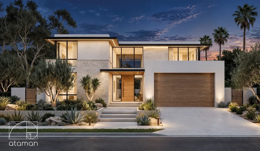 The Pacific Terrace 4,220 sq ft two-story modern house exterior