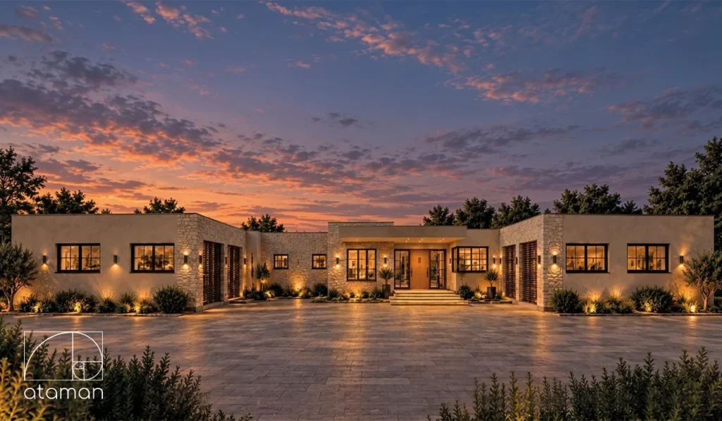 The Horizon Retreat 7,000 sq ft luxury one-story house exterior