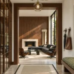 Well-designed hallway connecting the entry and living spaces