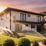 Modern two-story family home with spacious backyard